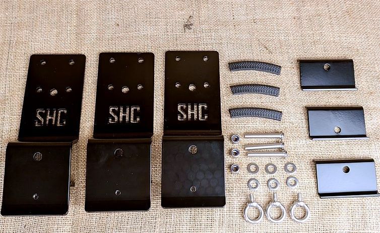 VW T25 / T3 awning brackets — 3-bracket set