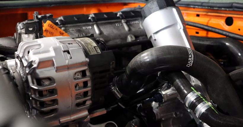 Engine conversion — plumbing, brackets and wiring